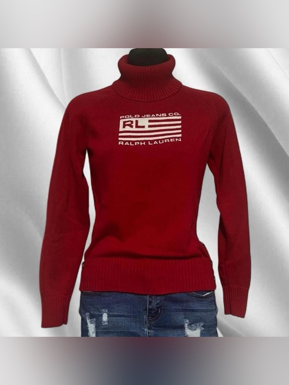 Vtg Polo Jeans Sweater